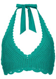 Crochet Anguilla Bikini Top Tropical Green