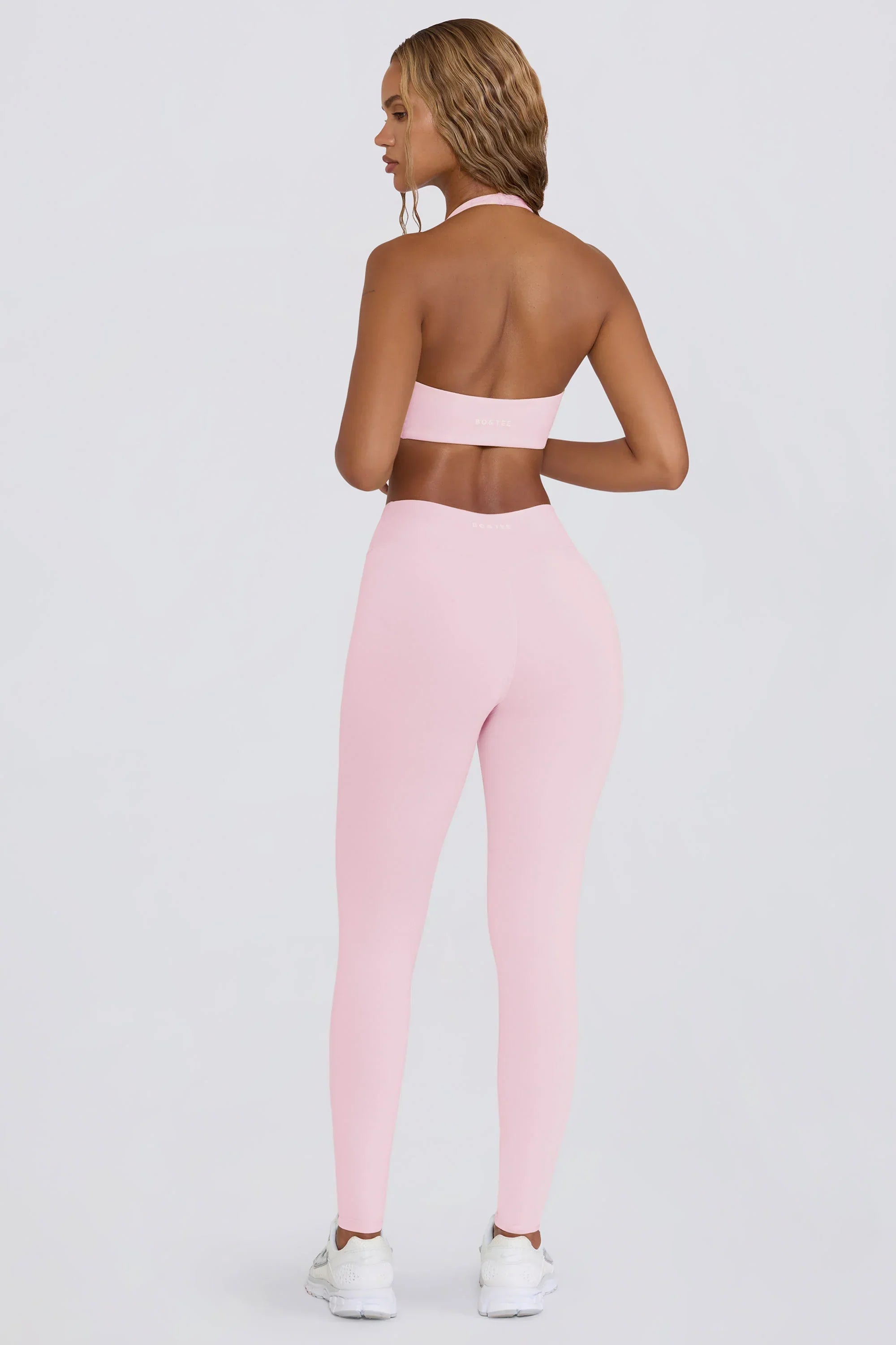 Brushed Jersey Ruched Mid Rise Leggings in Bloom