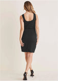 Ponte Bodycon Mini Jet Black