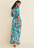 Twist Front Maxi Dress Paradise Floral