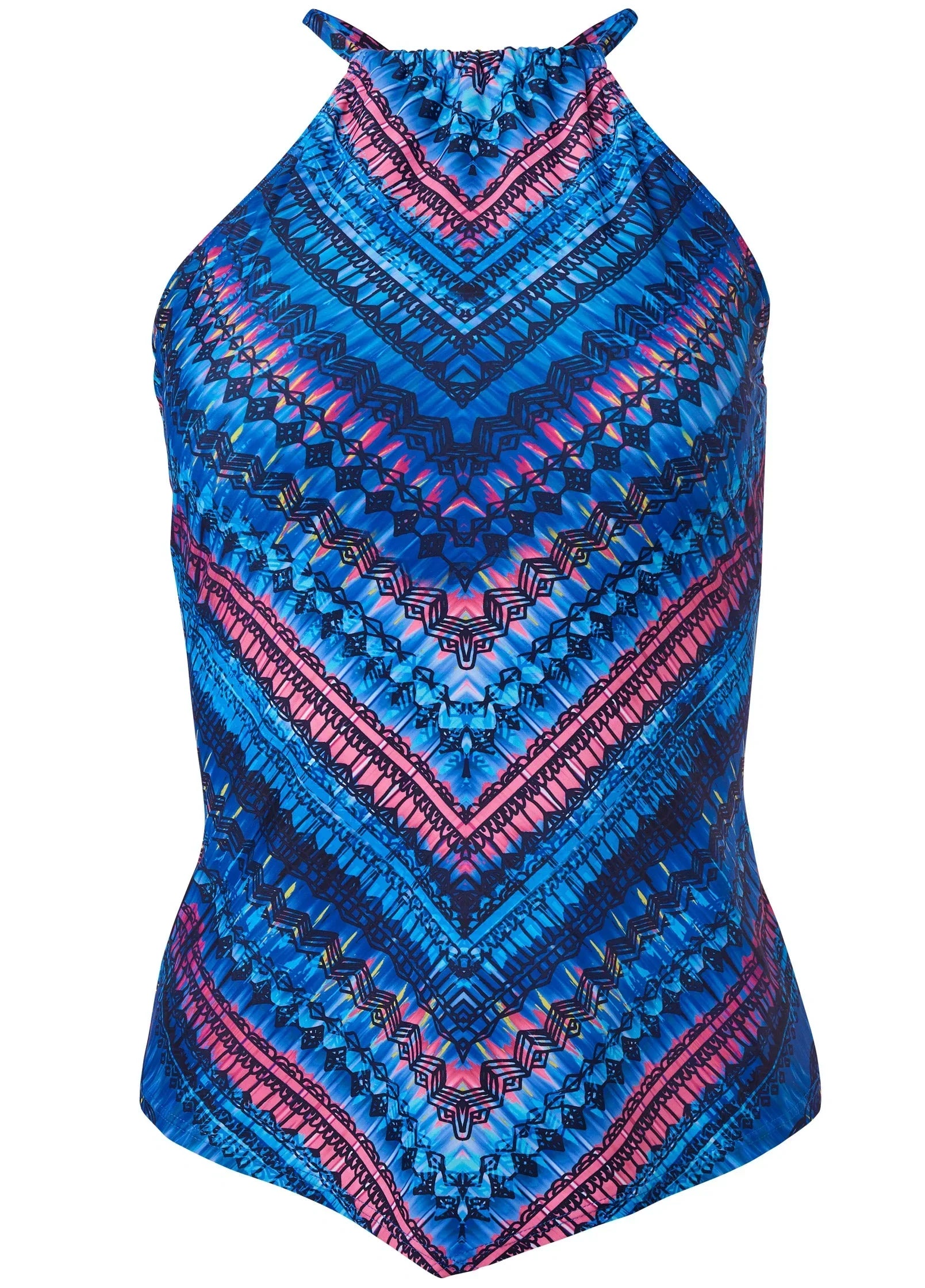 Hanky Hem High Neck Tankini Top Odysseus