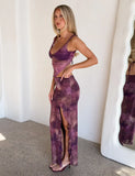THEO SKIRT PLUM BUTTERFLY PAISLEY