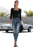 Square Neck Top Black
