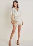 Lace Romper Cream