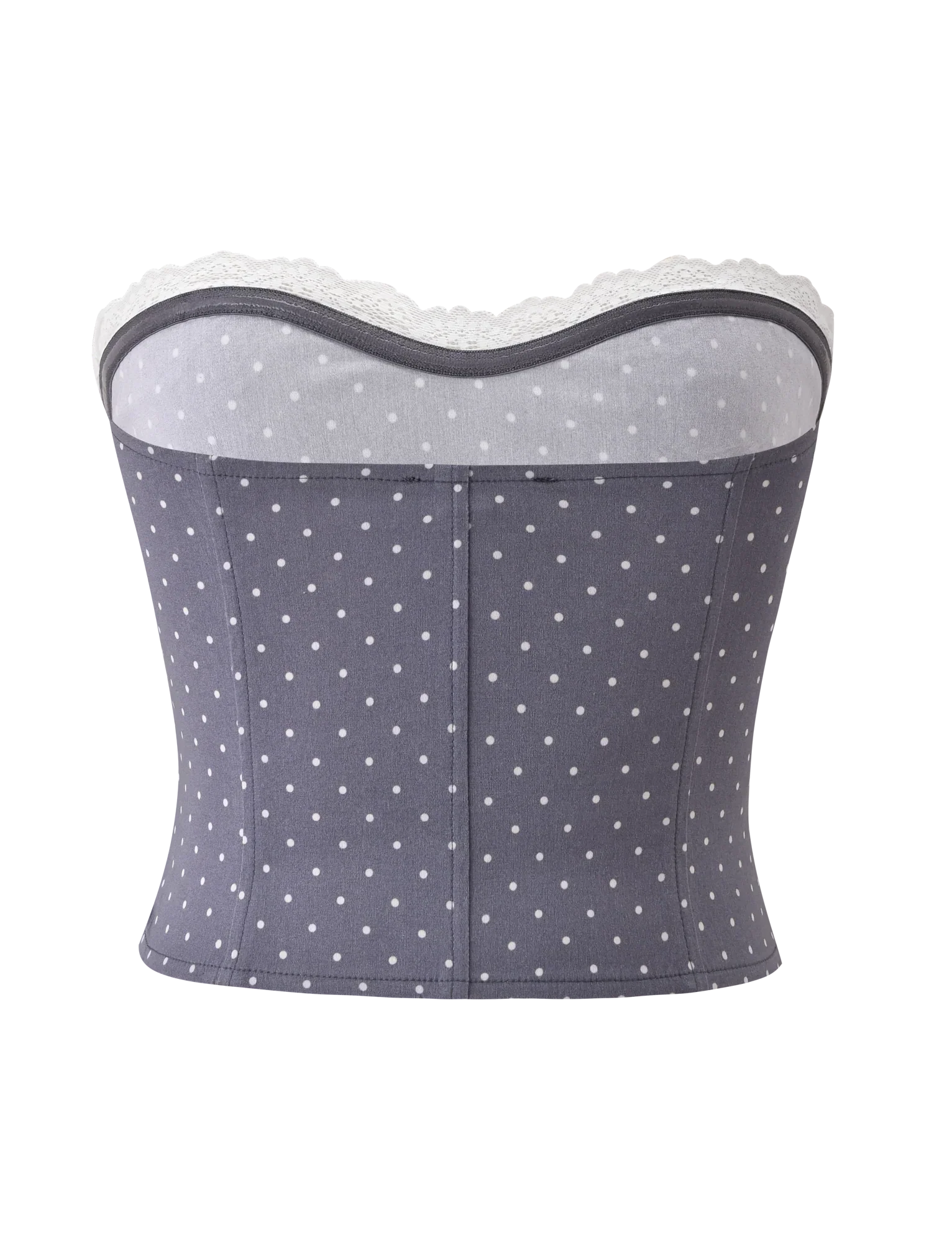 KITTIE LACE CORSET GREY DOT