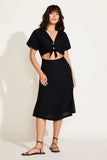 Playa Cut Out Dress Black EcoLinen