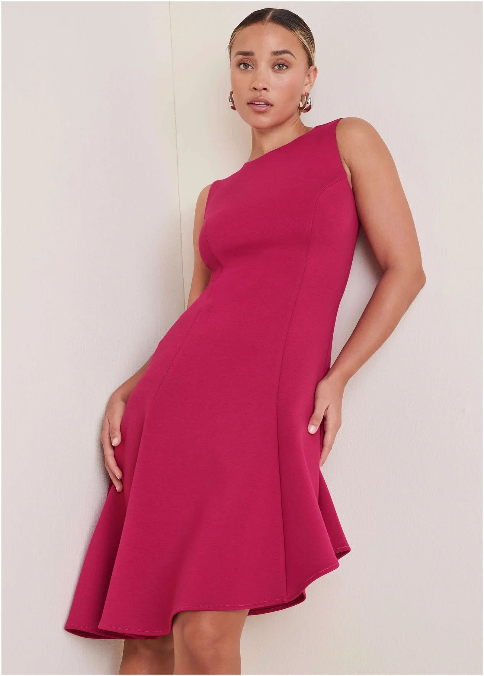 Luxe Scuba High Low Dress Vivacious