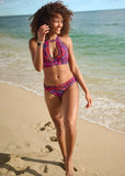 High Neck Keyhole Swim Top Seaside Voyager