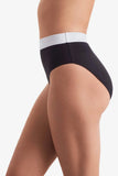 Brooke High Waist Pant Black White Layered Solids