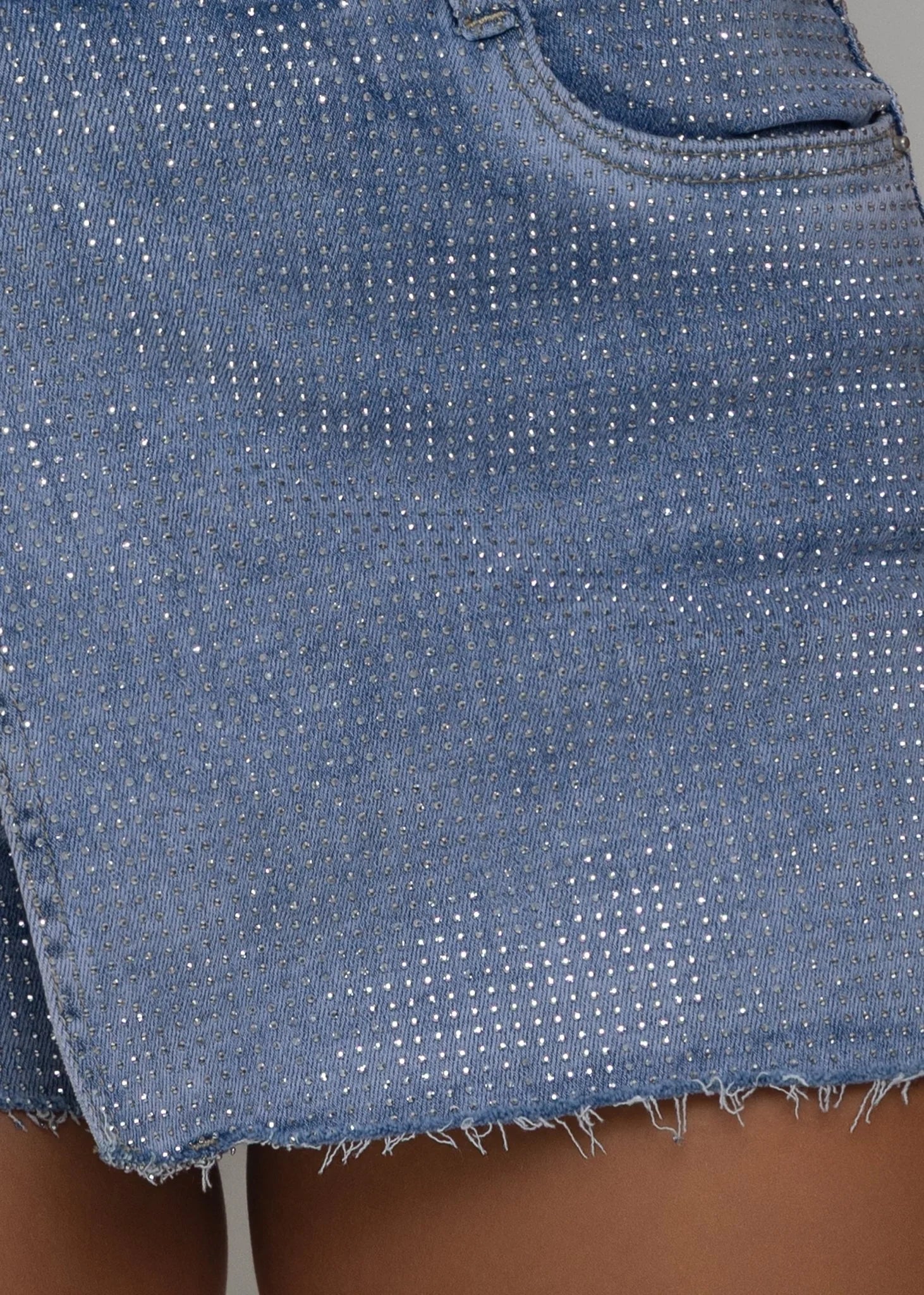Lowkey Love Diamante Skort Blue