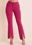 Front Slit Wide Leg Pant Granita