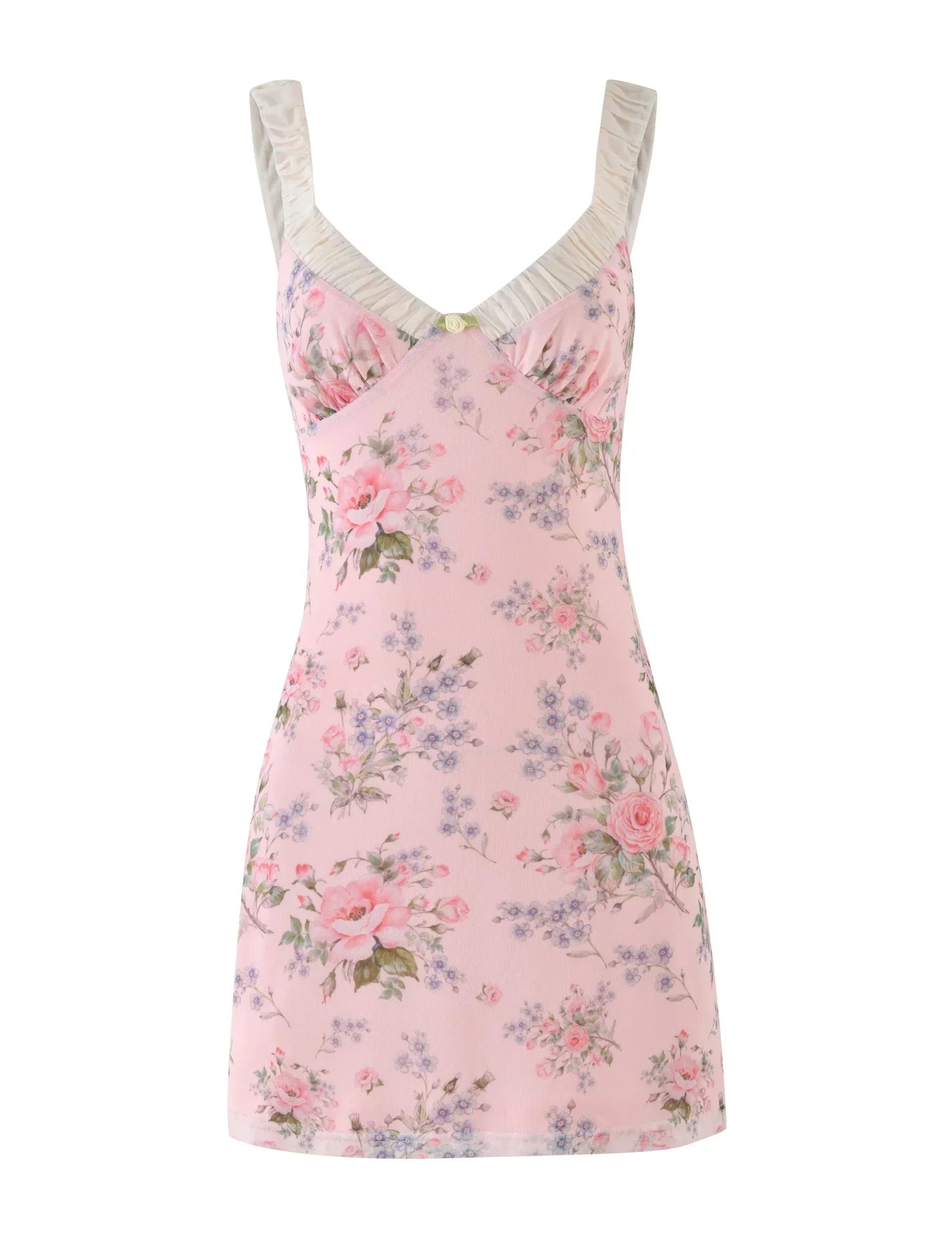 AMARAN MINI DRESS PINK FLORAL WILD FLOWER