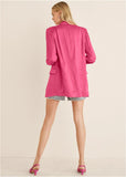 Double Breasted Blazer Hot Pink
