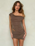 COBI MINI DRESS 20 BROWN