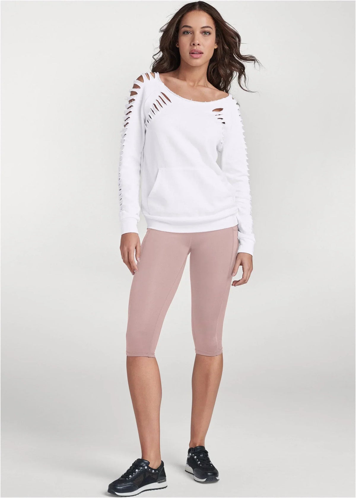 Pocket Capri Leggings Tan