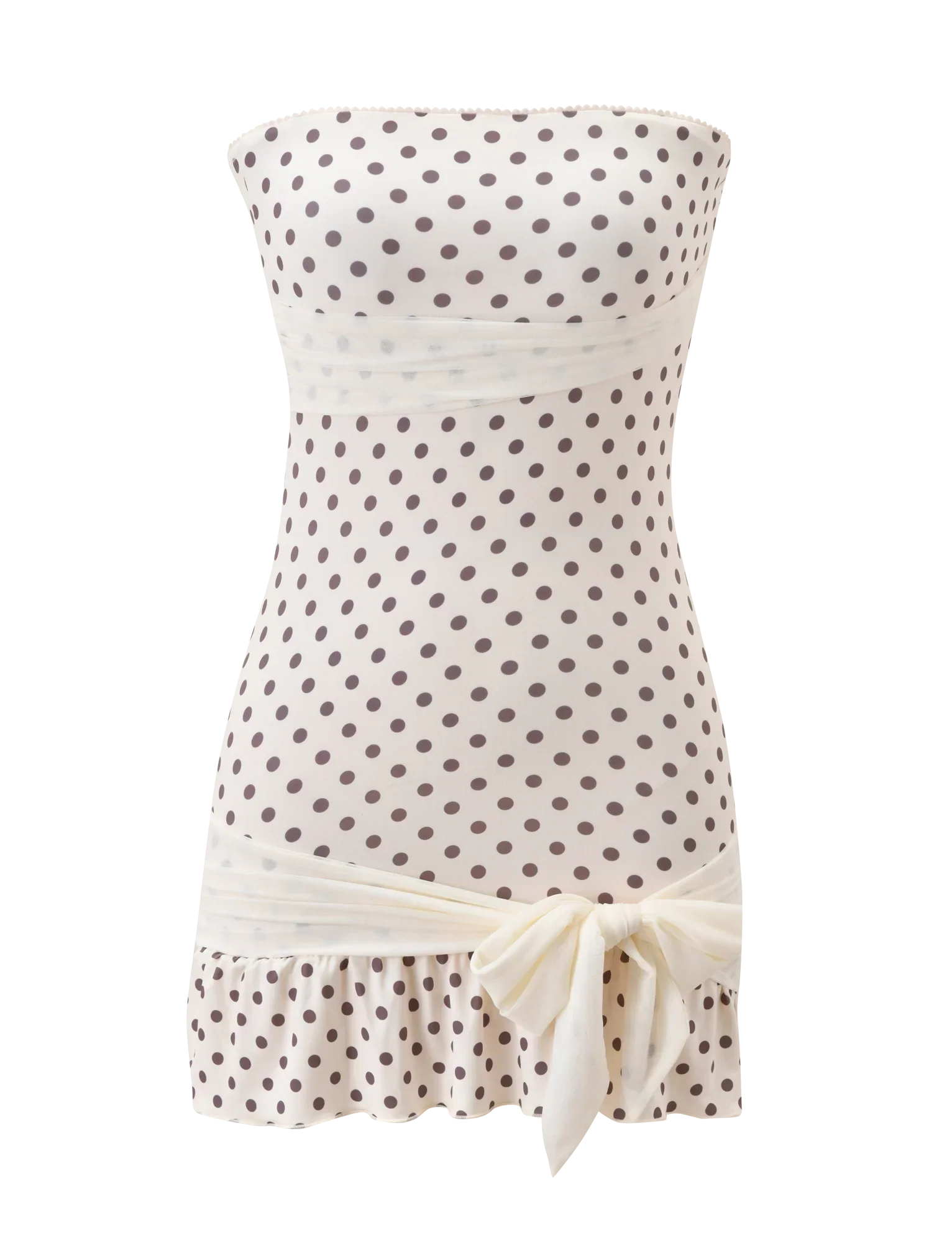 TOVE MINI DRESS WHITE POLKA DOT
