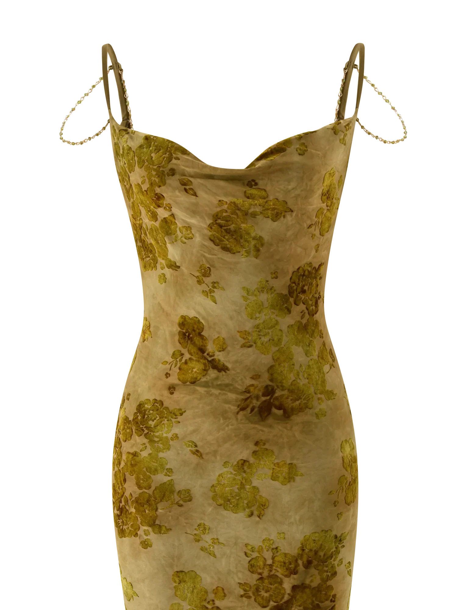 SPARROW MAXI DRESS GREEN BURNOUT