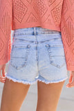 My Favorite Light Wash Button Fly Denim Shorts