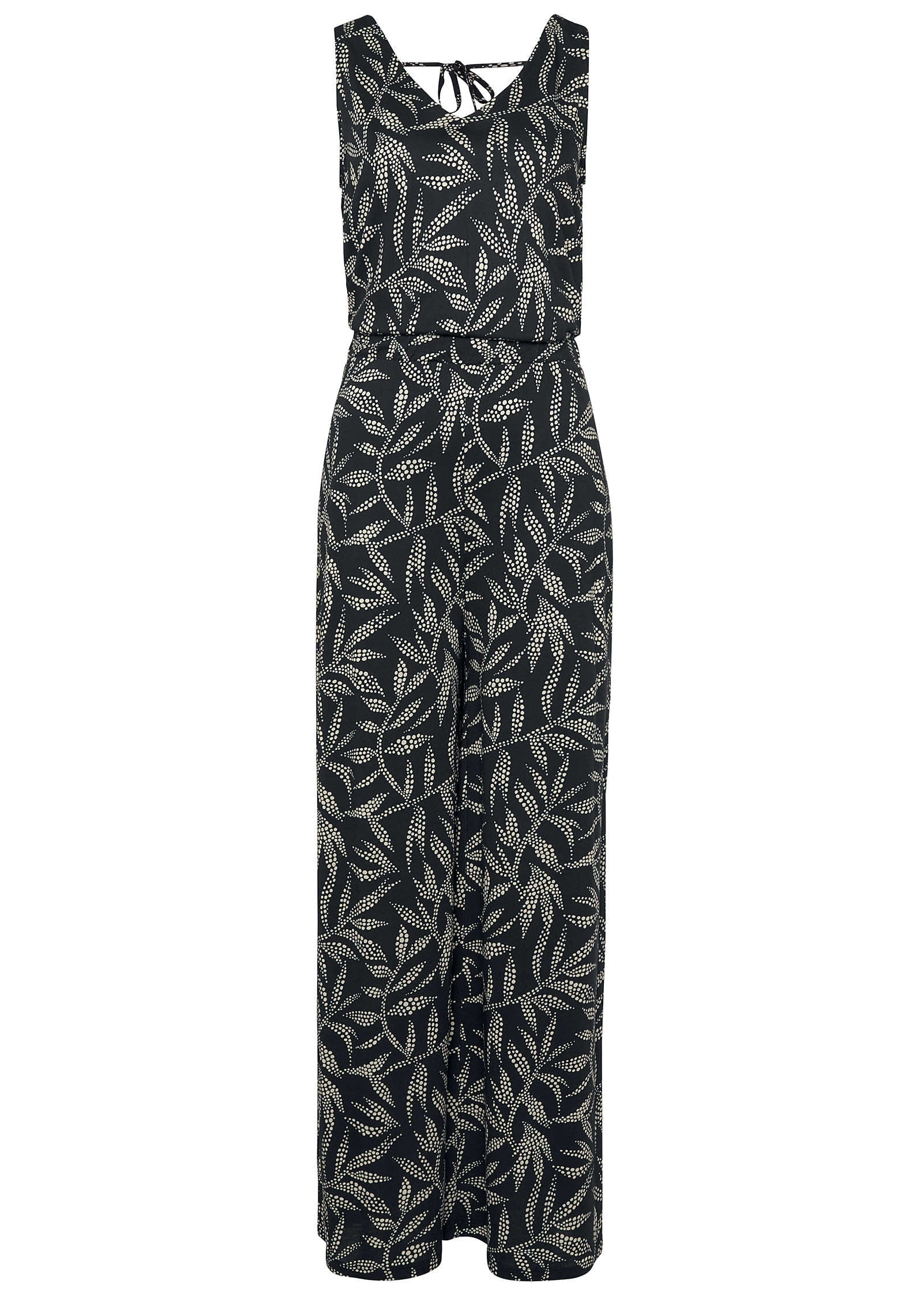 Printed Jumpsuit White Black