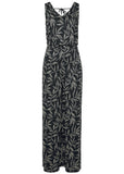 Printed Jumpsuit White Black