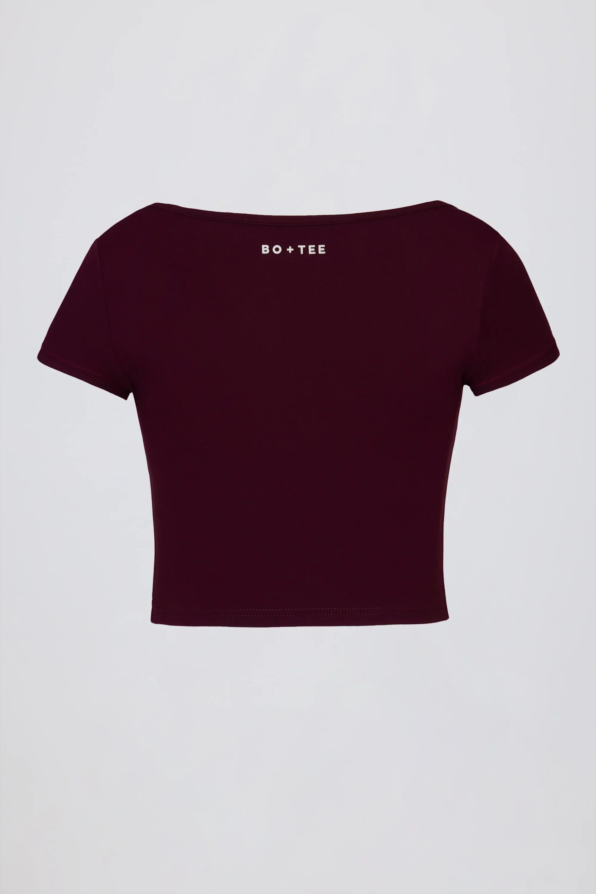 Soft Active Sweetheart Neck Crop Top in Burgundy