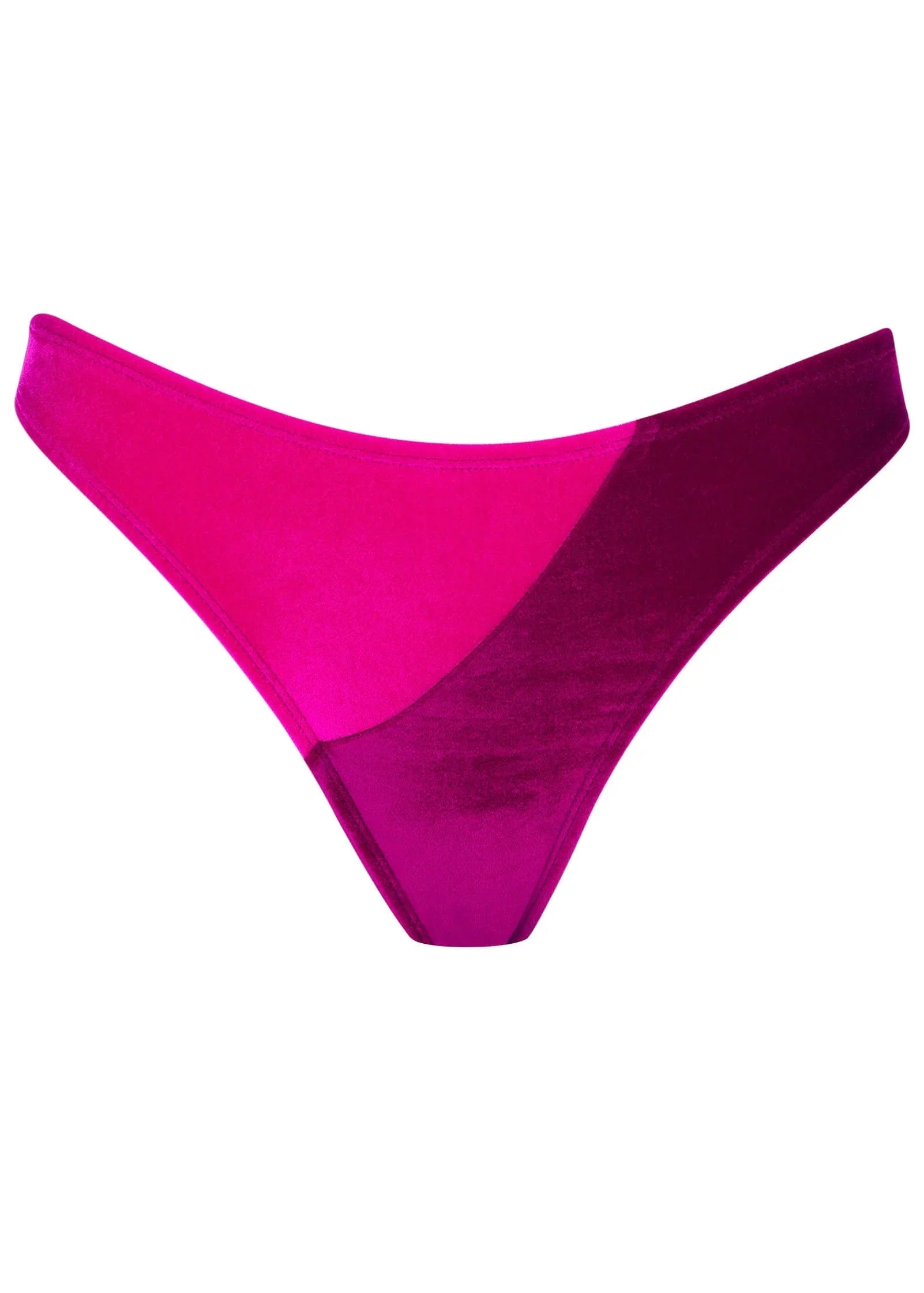 Velvet Cheeky Bikini Bottom Pink Crush