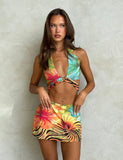 QUINLEY SKORT MULTI FLORAL TROPICAL FLORAL