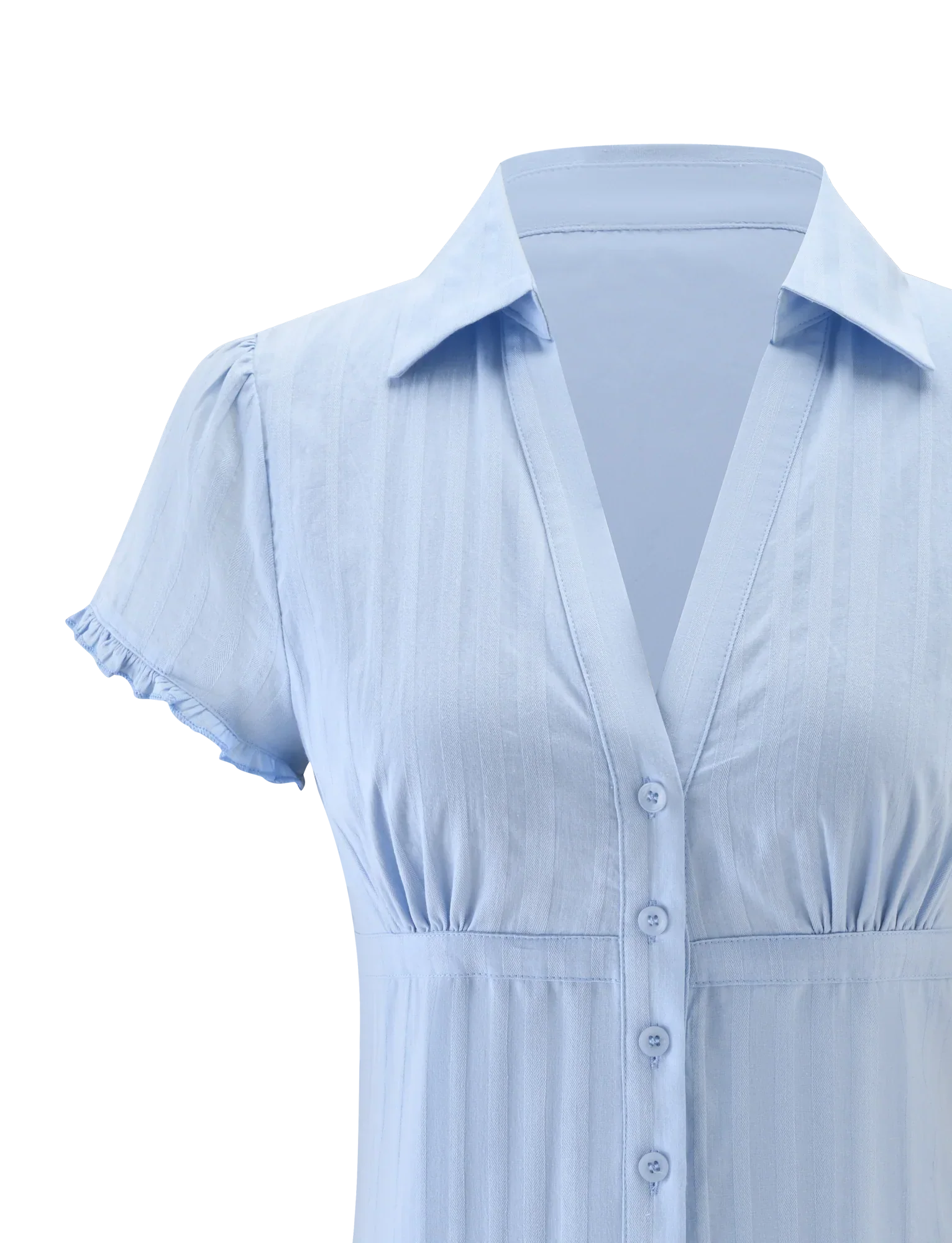 VALERIE SHORT SLEEVE SHIRT BABY BLUE