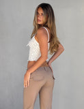 BAILEE CAMI TOP WHITE POLKA