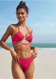 Honolulu Midi Bikini Bottom Raspberry