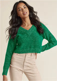 V Neck Sweater Emerald