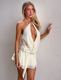 INDIGO MINI DRESS 20 IVORY