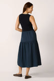 Susannah Scoop Neck Twofer Midi dress