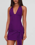 JUSTINA MINI DRESS PURPLE