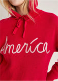 America Hoodie Sweater Racing Red Multi