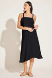 Tallows Blousy Crop Top Black EcoLinen