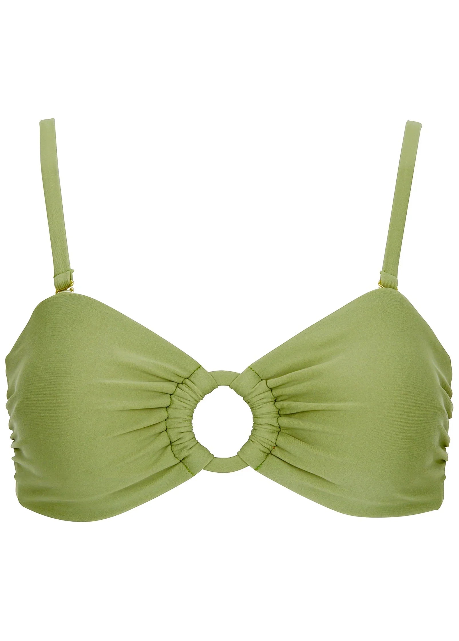 Ring Front Bikini Top Mosstone