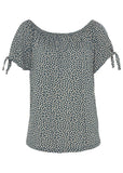Off The Shoulder Blouse Blue Multi