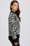 Jacquard Knit Oversized Jumper in Black