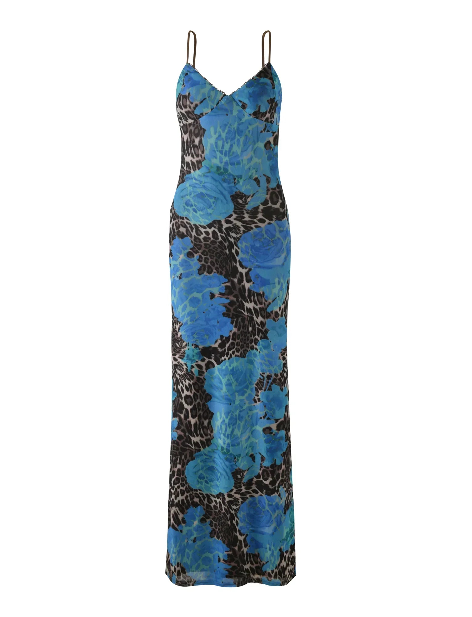 JULIANNA DRESS BLUE LEOPARD
