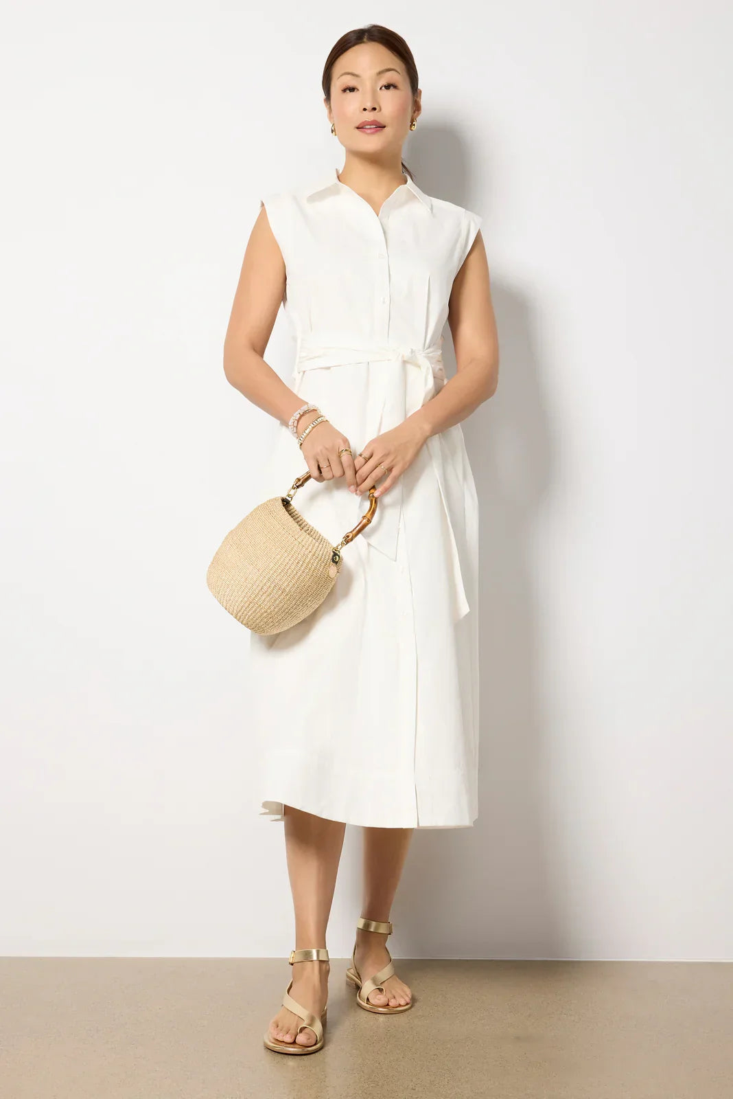 Perry Tie Waist Shirt Dress