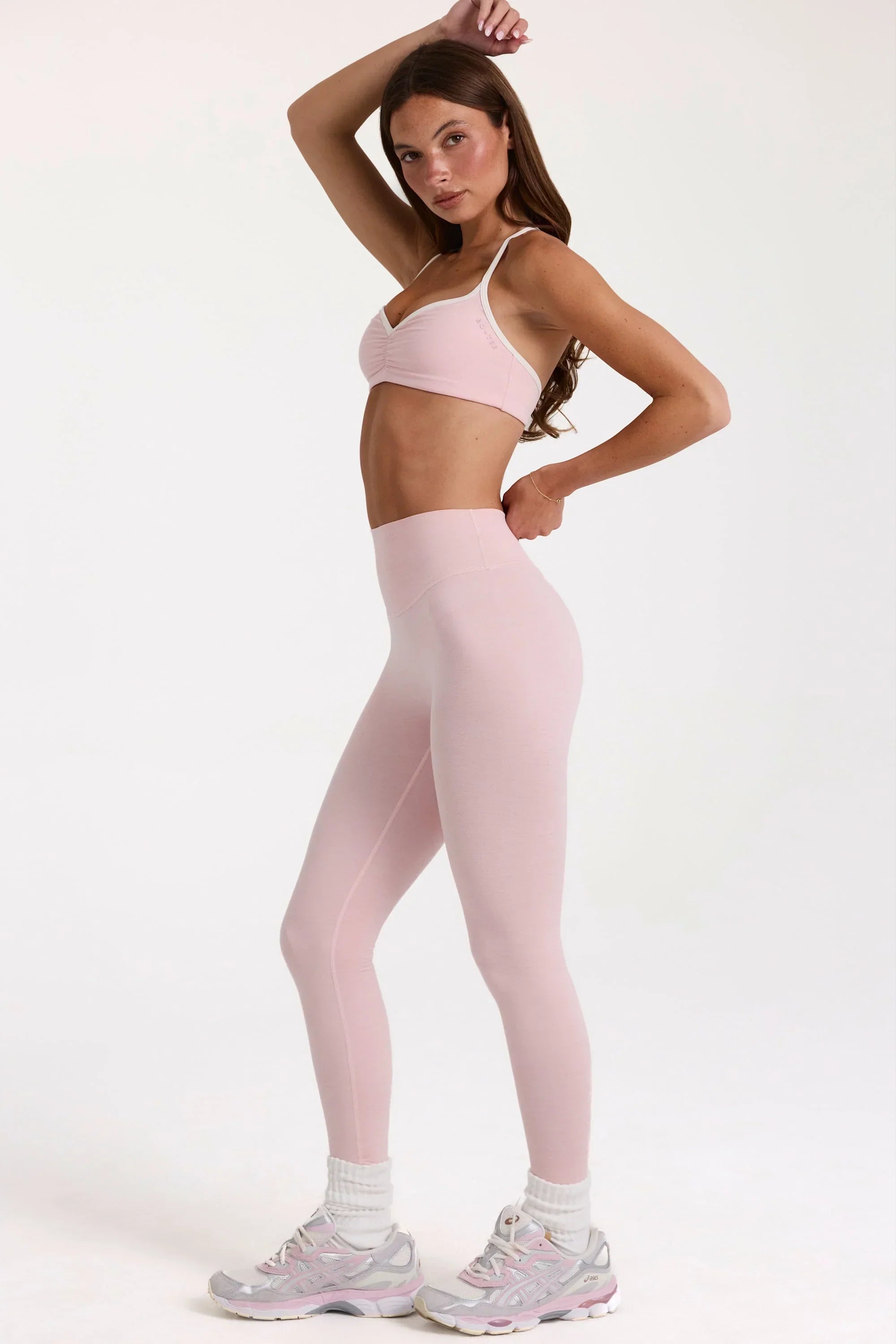 Soft Active Leggings in Blush Marl