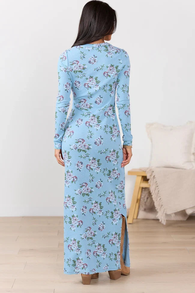 Morgan Blue Floral Maxi Dress
