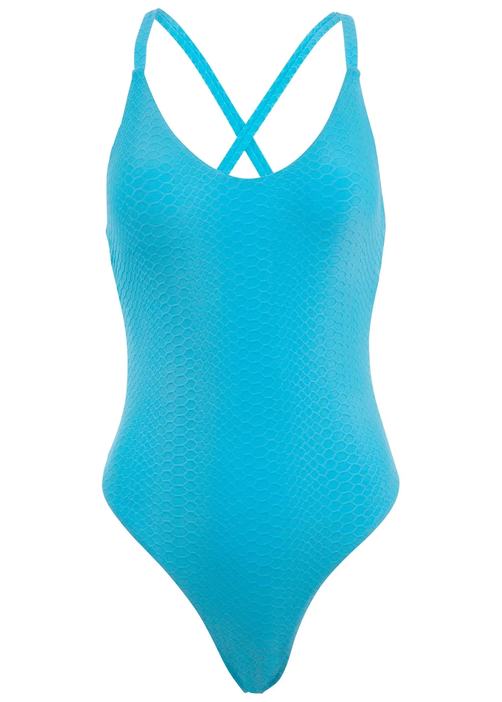 High Leg One Piece Aqua