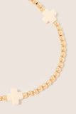 Signature Cross 3mm Gold Bracelet Off White