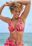Marilyn Push Up Bikini Top Tropical Jungle