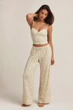 Modal Mid Rise Pyjama Trousers in Lemon Print
