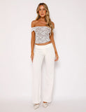 KITTIE TWILL PANT WHITE