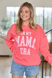 In My Mama Era Light Red Graphic Sweatshirt