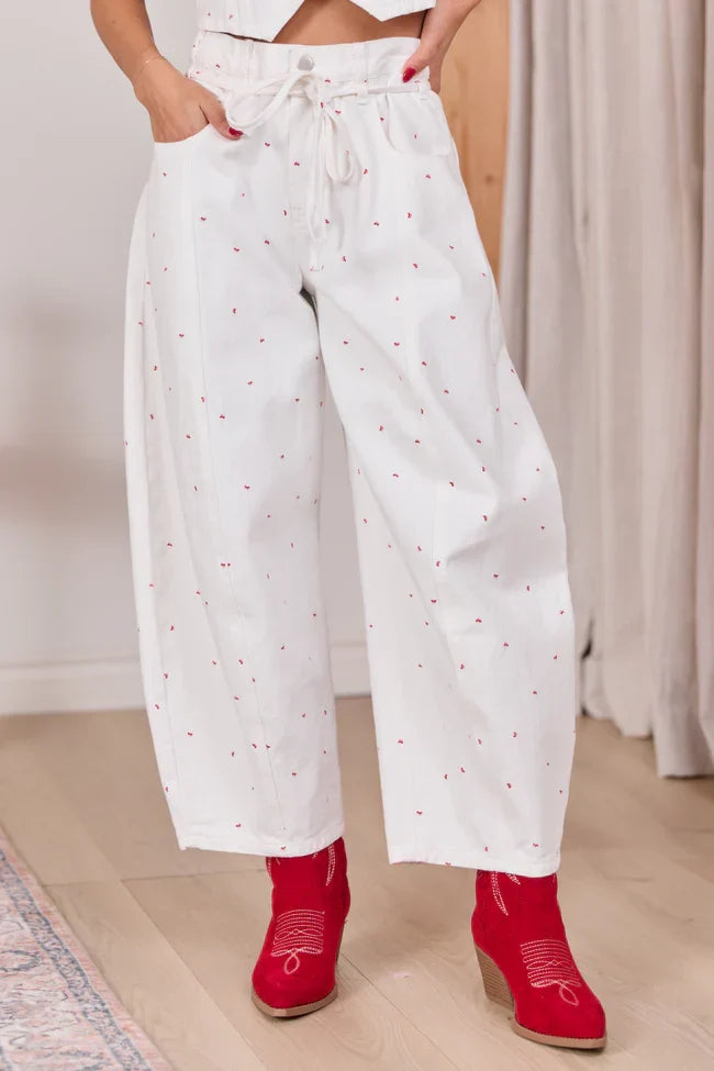 Eileen Bow Printed Barrel Jeans FINAL SALE